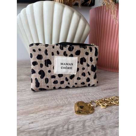 Pochette maman chérie léopard personnalisée idée cadeau gifs grecy fête mères