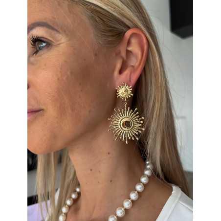 boucles d'oreilles soleil grecy acier inoxydable bijoux