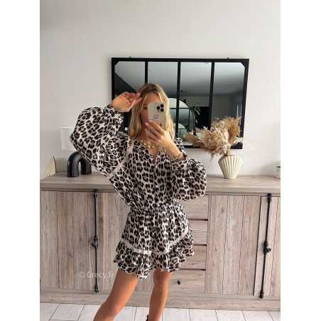 chemise oversize gaze de coton leopard printemps grecy mode ootd tenue look tendance