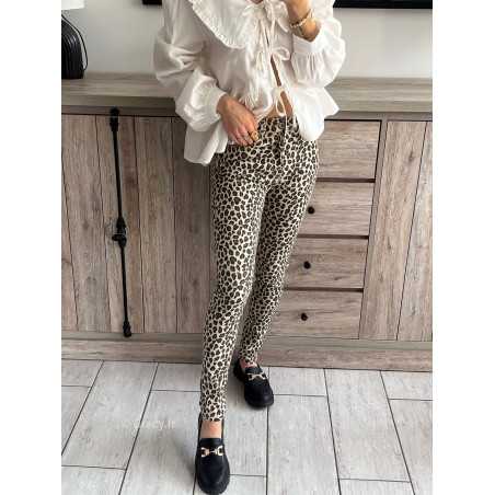 jean slim skinny leopard léopard pantalon push up été printemps 2024 mode grecy tenue ootd outfit look