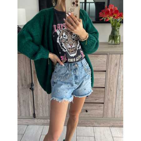 short en jean strass Denim Coachella outfit tendance mode printemps été 2024 grecy