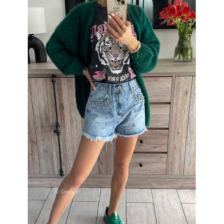 short en jean strass Denim Coachella outfit tendance mode printemps été 2024 grecy