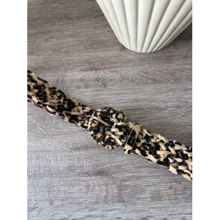 Ceinture leopard tressée grecy mode tendance accessoires zara mango