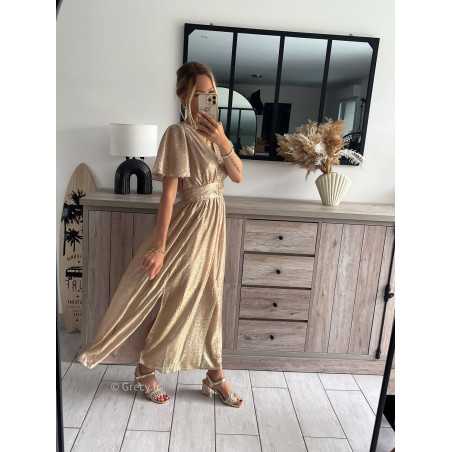 Robe doré longue sale