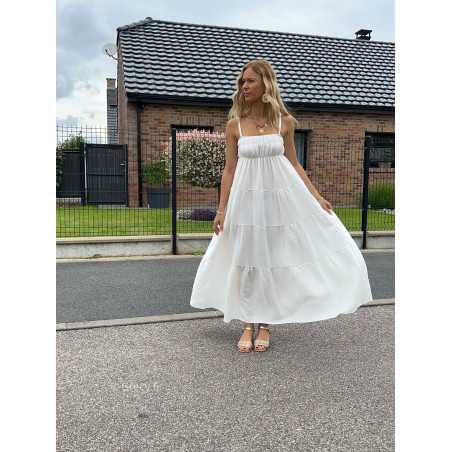 maxi dress blanche gaze de coton robe longue large été Summer 2024 mode tendance grecy look