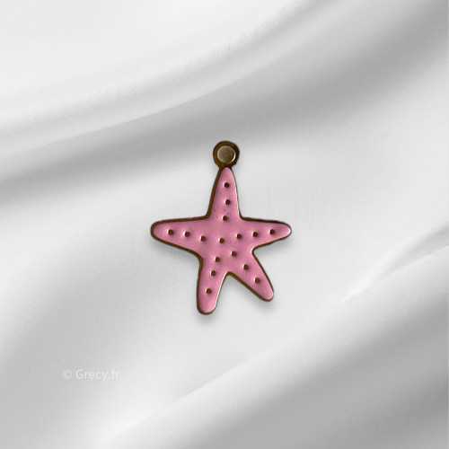 Charm étoile de mer rose 1,3cm