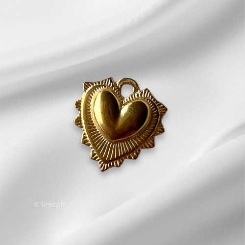 Charm coeur royal 1,8cm