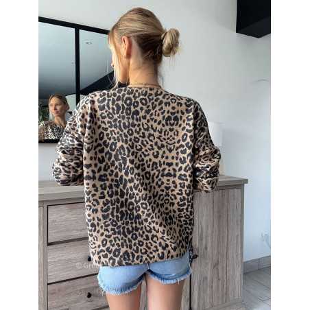 gilet leopard boutonné grecy look tenue mode tendance