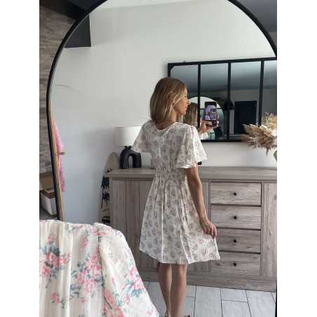 Robe courte fleurie gaze de coton grecy mode tendance outfit look