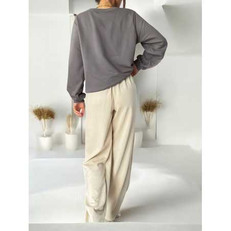 pantalon jogging confortable cosy beige clair automne hiver 2024 mode tendance grecy ootd outfit look chic