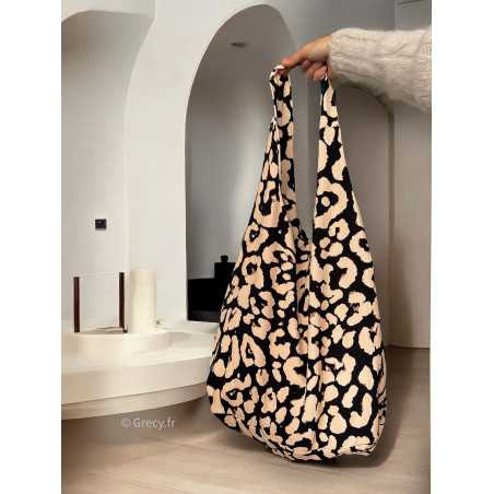 Sac leopard cabas grand fourre tout tendance mode grecy look automne hiver 2024