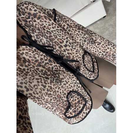 Veste matelassée leopard poches coeurs manches longues look ootd outfit mode tendance grecy